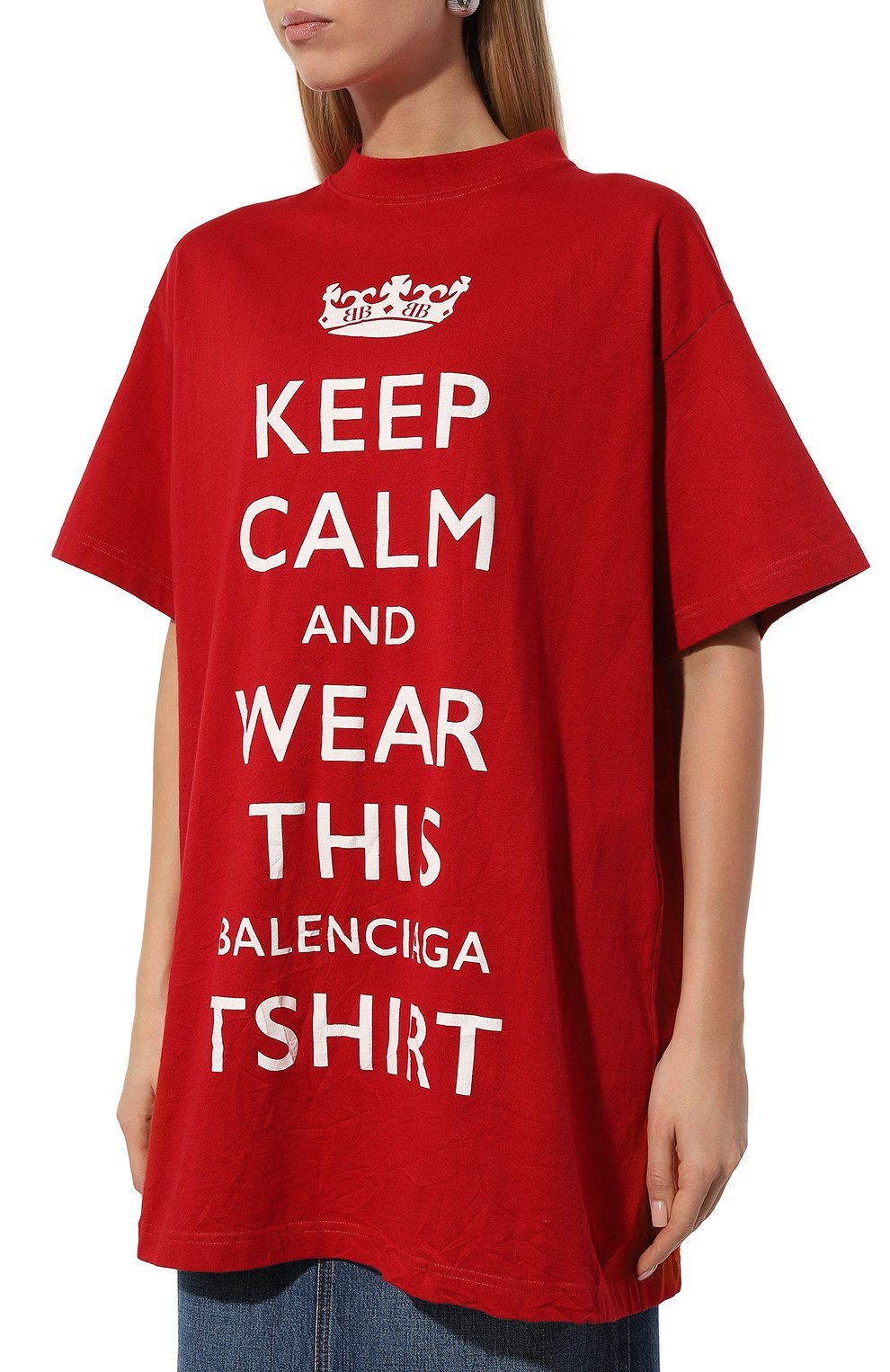 Хлопковая футболка BALENCIAGA, арт. 787349/TRVC6, фото 3