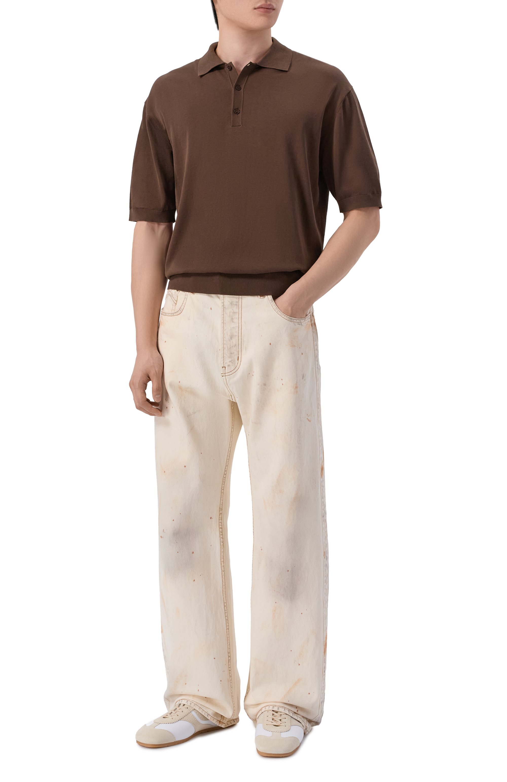 Джинсы RHUDE кремового цвета по цене 118500 руб., арт. RHPS26DP02012, фото 2 Джинсы RHUDE, арт. RHPS26DP02012, фото 2