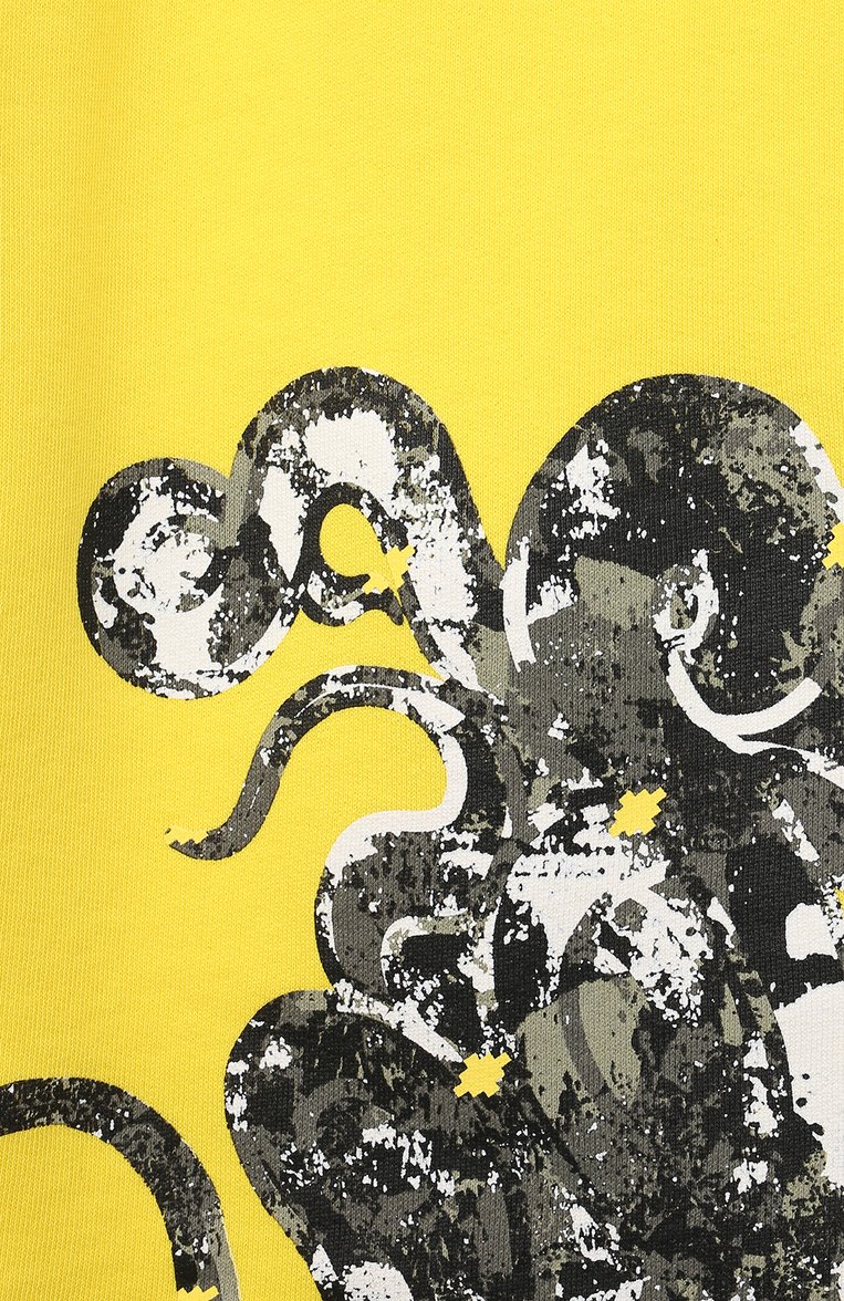 Детские хлопковые шорты MARCELO BURLON KIDS OF MILAN желтого цвета, арт. 21E/B/MB/3206/0020/8-14Y | Фото 3 (Мальчики Кросс-КТ: Шорты-одежда; Материал внешний: Хлопок; Региональные ограничения белый список (Axapta Mercury): RU; Нос: Не проставлено; Ростовка одежда: 8 лет | 128 см)