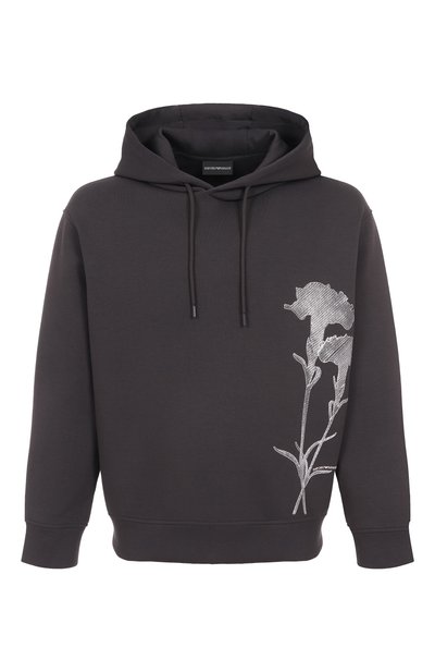 Мужской хлопковое худи EMPORIO ARMANI, арт. EM001396/AF10013