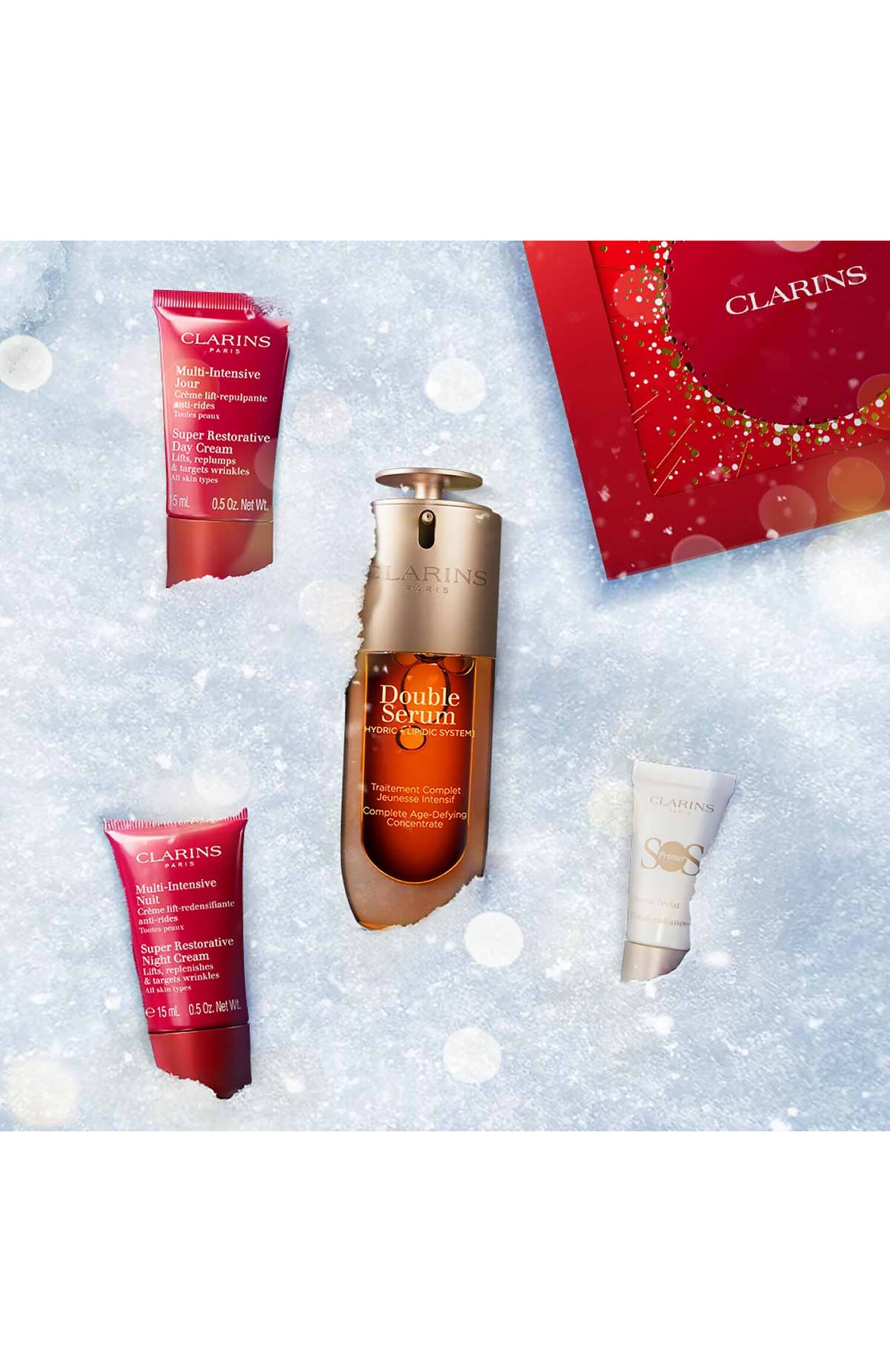 Набор double serum + super restorative collection (50+2x15+5ml) CLARINS бесцветного цвета по цене 13700 руб., арт. 80121939, фото 5 Набор double serum + super restorative collection (50+2x15+5ml) CLARINS, арт. 80121939, фото 5