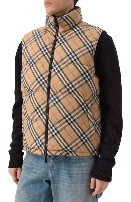 Двусторонний пуховый жилет Burberry 8110200 Бежевый  8110200 Фото 3