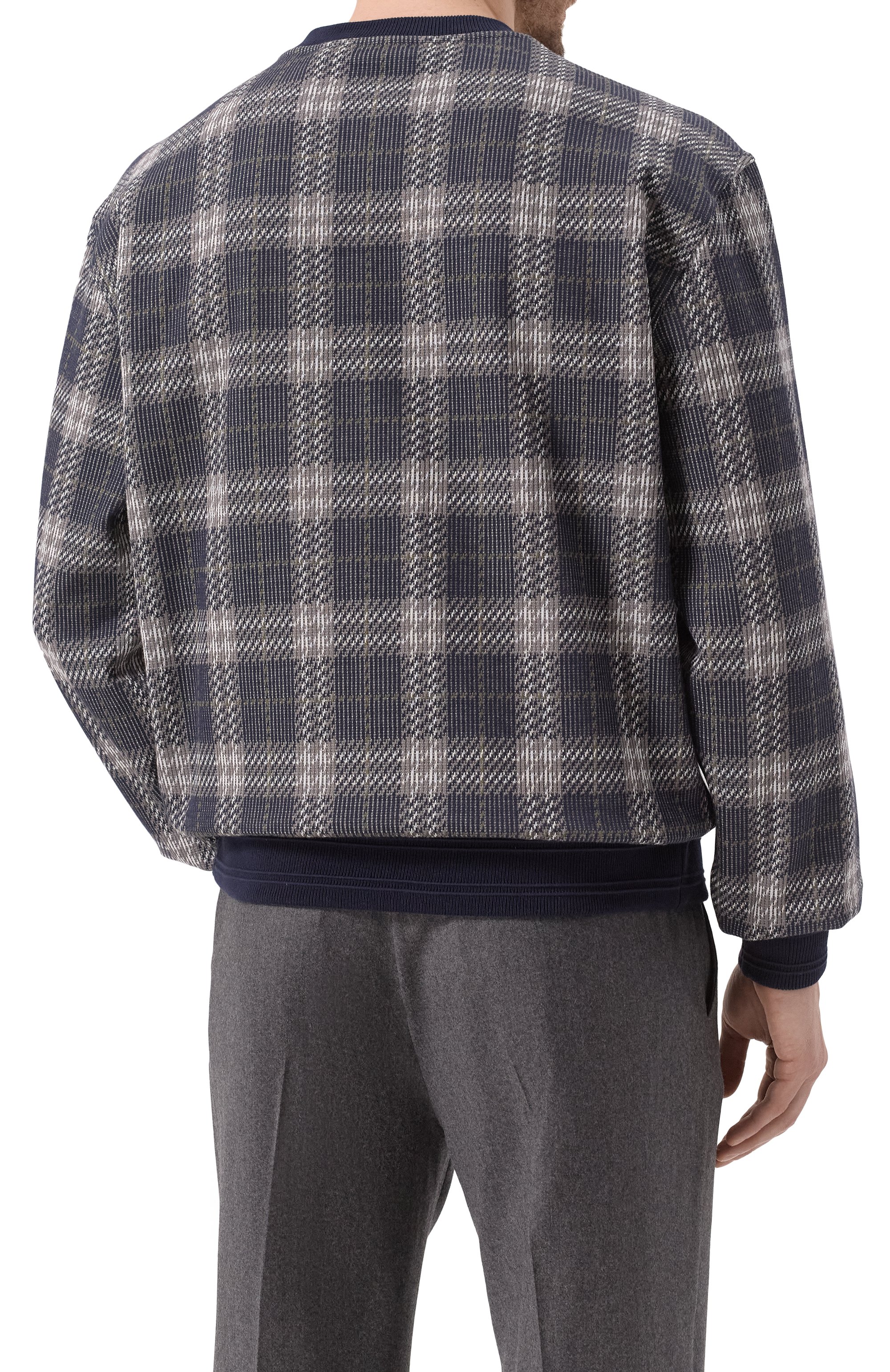 Хлопковый свитшот BURBERRY темно-синего цвета по цене 124000 руб., арт. 8101753, фото 4 Хлопковый свитшот BURBERRY, арт. 8101753, фото 4