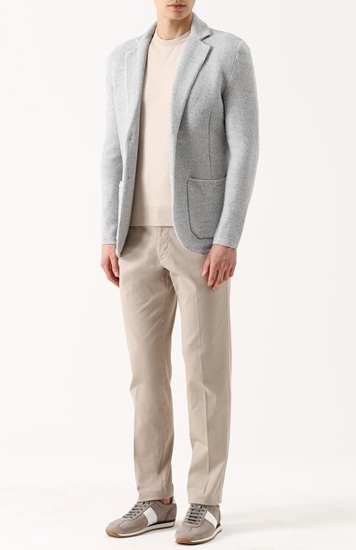 Замшевые кроссовки с контрастными кожаными вставками TOM FORD, арт. J0948T/RSK, фото 2