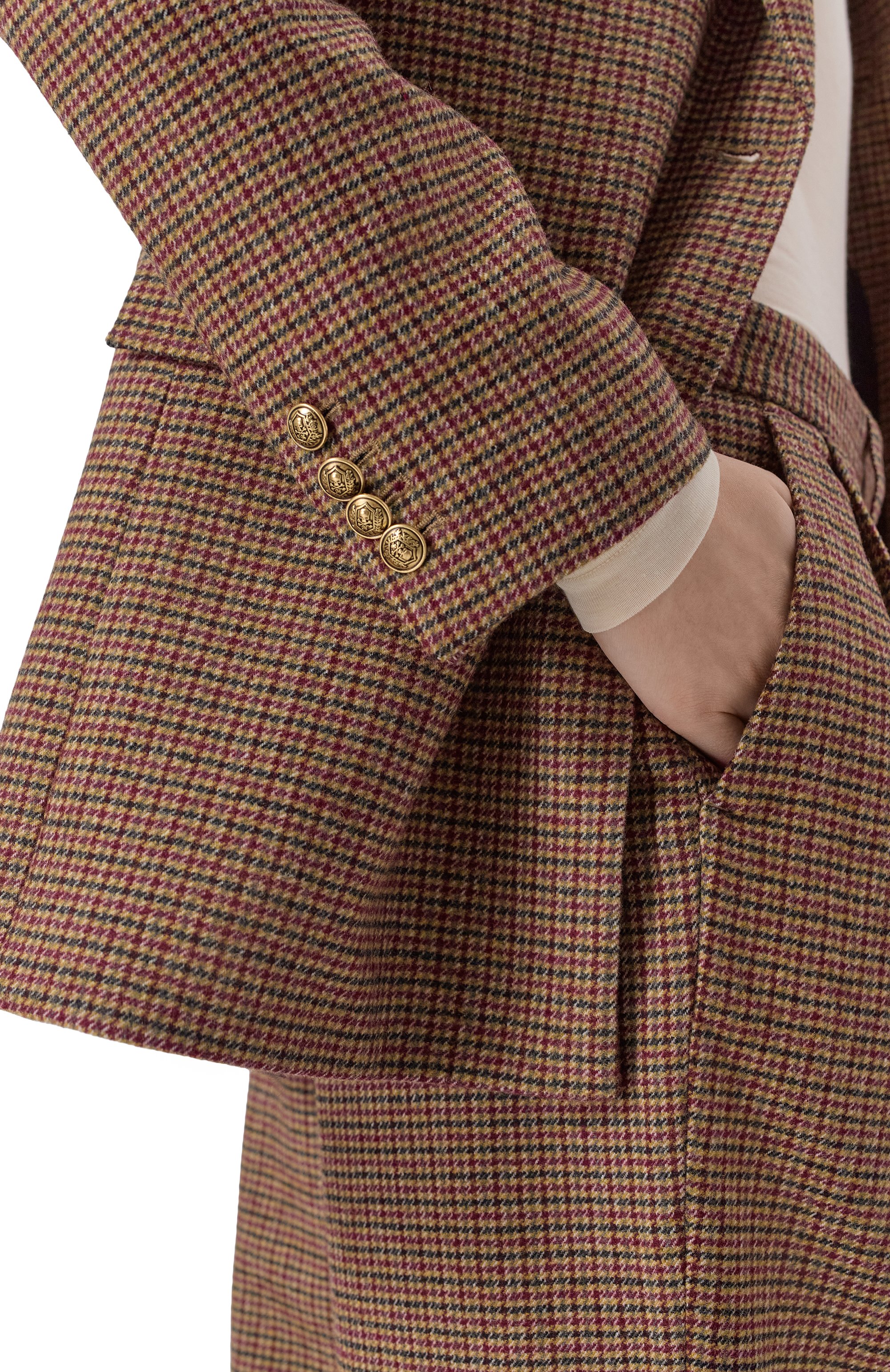 Шерстяной жакет THE KOOPLES коричневого цвета по цене 63100 руб., арт. FVES31013K, фото 5 Шерстяной жакет THE KOOPLES, арт. FVES31013K, фото 5