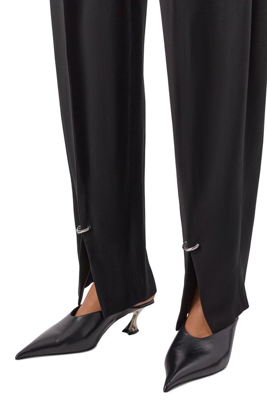 Брюки из вискозы и шерсти Mugler 25F1PA0448196 Чёрный  25F1PA0448196 Фото 5