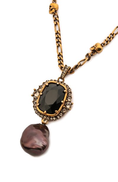 Колье с подвеской ALEXANDER MCQUEEN золотого цвета по цене 83050 руб., арт. 650466/I1211, фото 2 Колье с подвеской ALEXANDER MCQUEEN, арт. 650466/I1211, фото 2