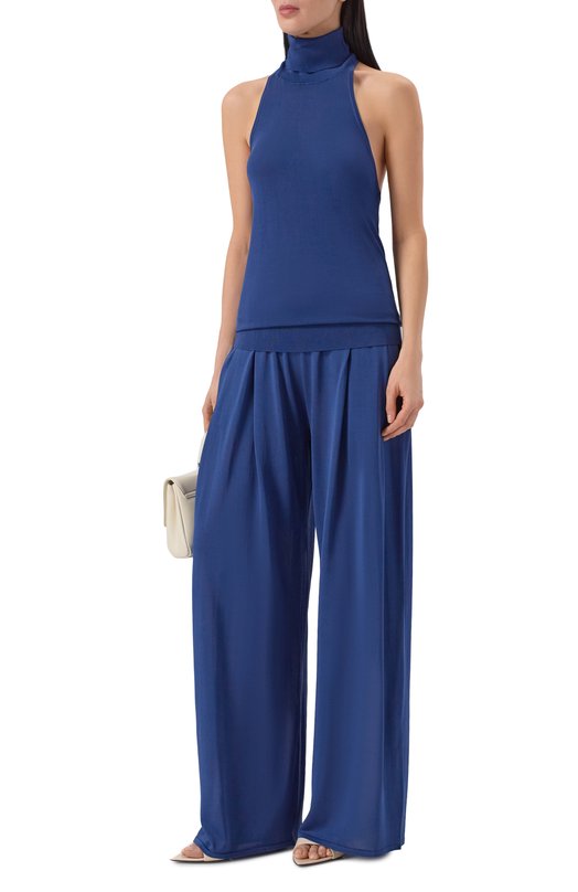 Шелковые брюки 12 STOREEZ 136416 Синий  136416 Фото 2