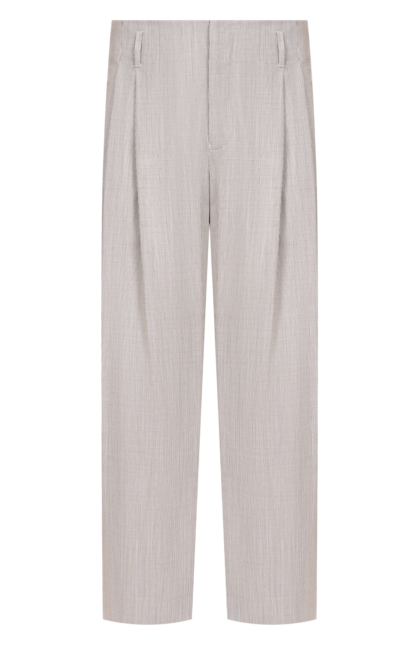 Шерстяные брюки EMPORIO ARMANI серого цвета по цене 63950 руб., арт. EM006934/TE22612, фото 1 Шерстяные брюки EMPORIO ARMANI, арт. EM006934/TE22612, фото 1