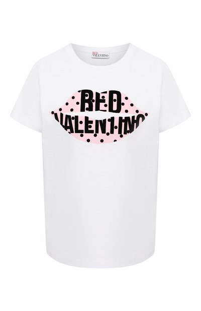 Женская хлопковая футболка REDVALENTINO, арт. UR0MG07Y/5JL