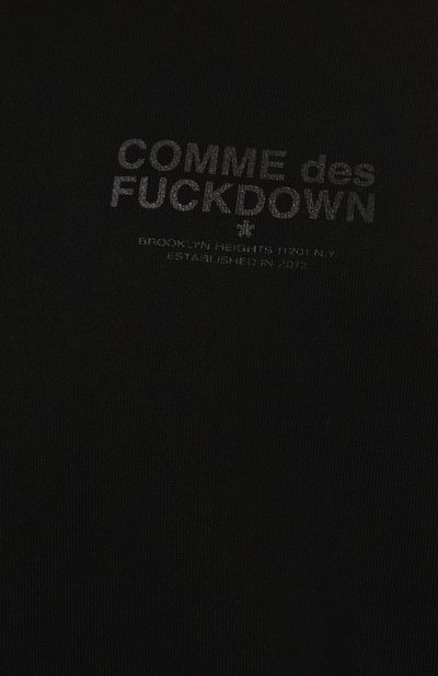 Хлопковое худи COMME DES FUCKDOWN черного цвета по цене 13250 руб., арт. CFABM01325, фото 5 Хлопковое худи COMME DES FUCKDOWN, арт. CFABM01325, фото 5
