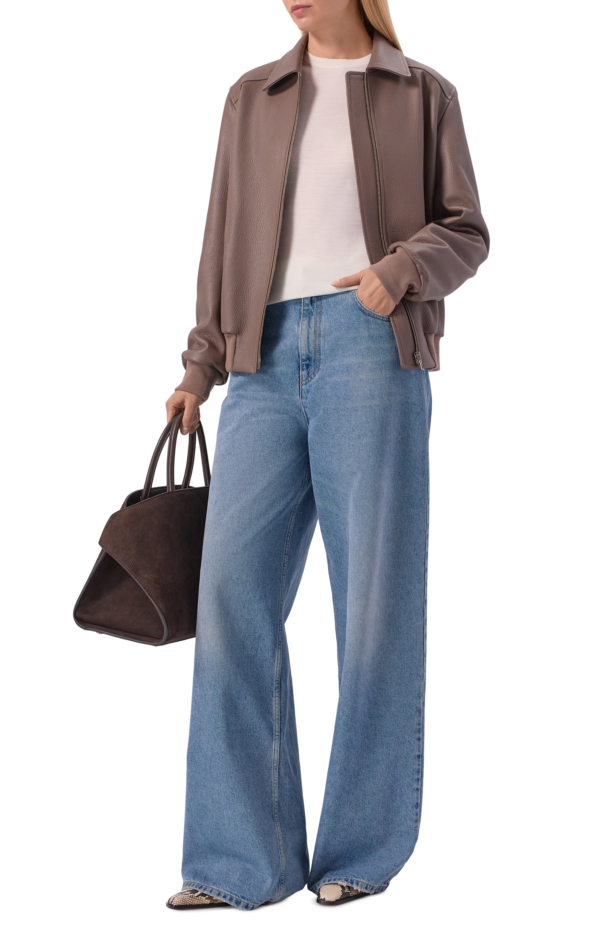 Кожаный бомбер MASLOV, арт. SMB63, фото 2