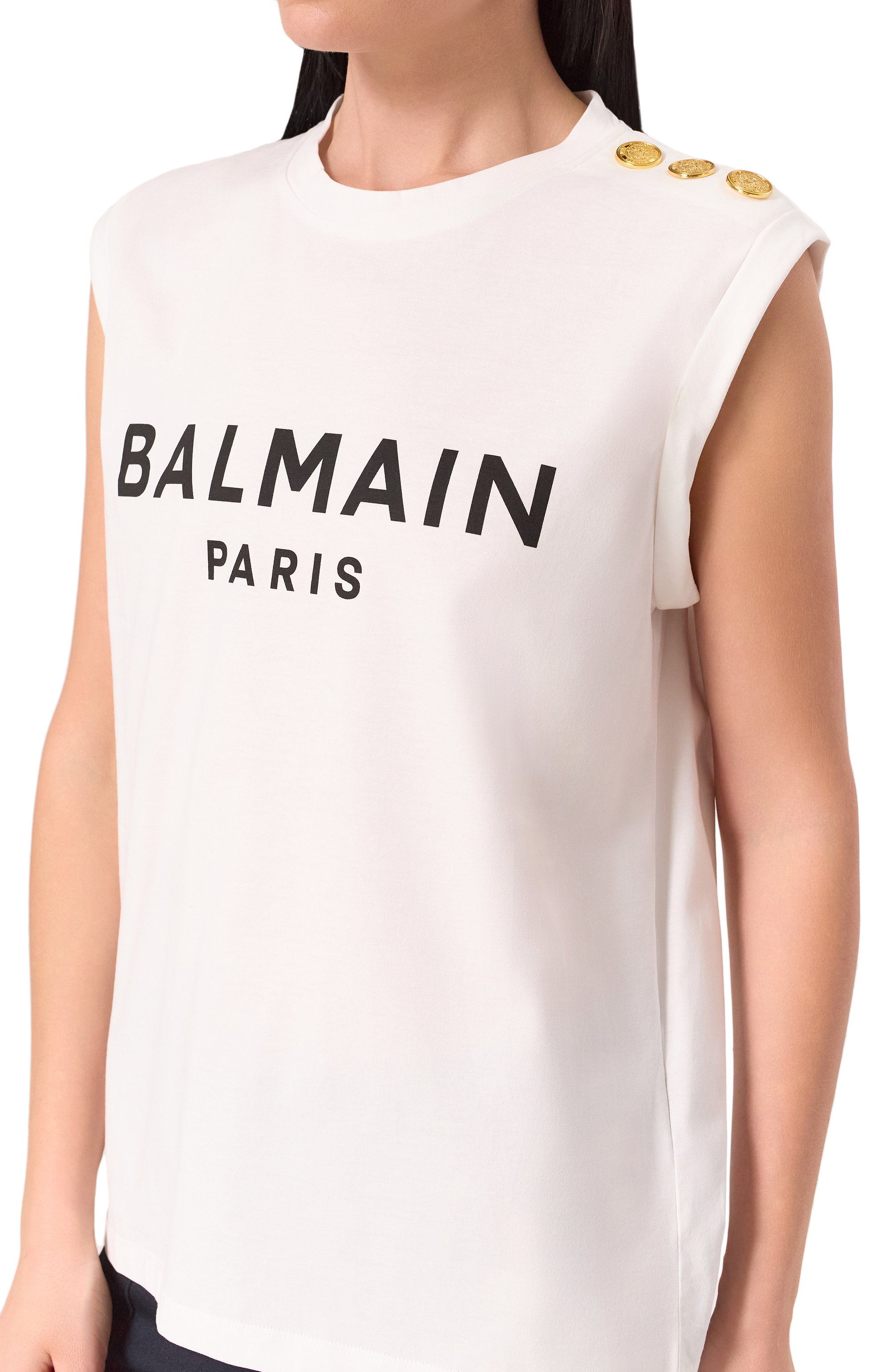 Хлопковый топ BALMAIN, арт. CF1ED001/BB02, фото 5