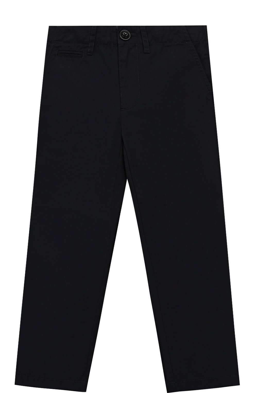 Хлопковые брюки прямого кроя BURBERRY синего цвета по цене 12900 руб., арт. 4063182, фото 1 Хлопковые брюки прямого кроя BURBERRY, арт. 4063182, фото 1