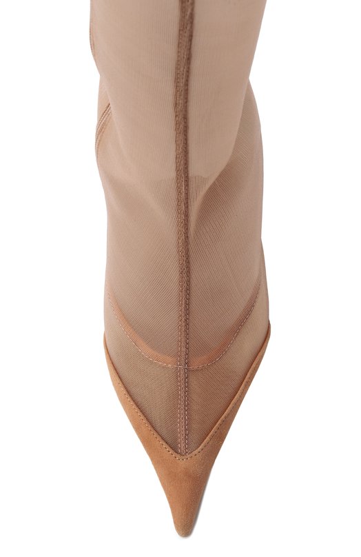 Текстильные ботильоны Fang 95 Mugler MUSS24SC012_CX017 Бежевый  MUSS24SC012_CX017 Фото 6