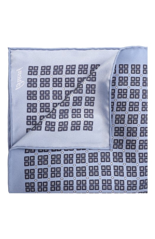 Шелковый комплект из галстука и платка Brioni 08A900/PD450 Голубой  08A900/PD450 Фото 5