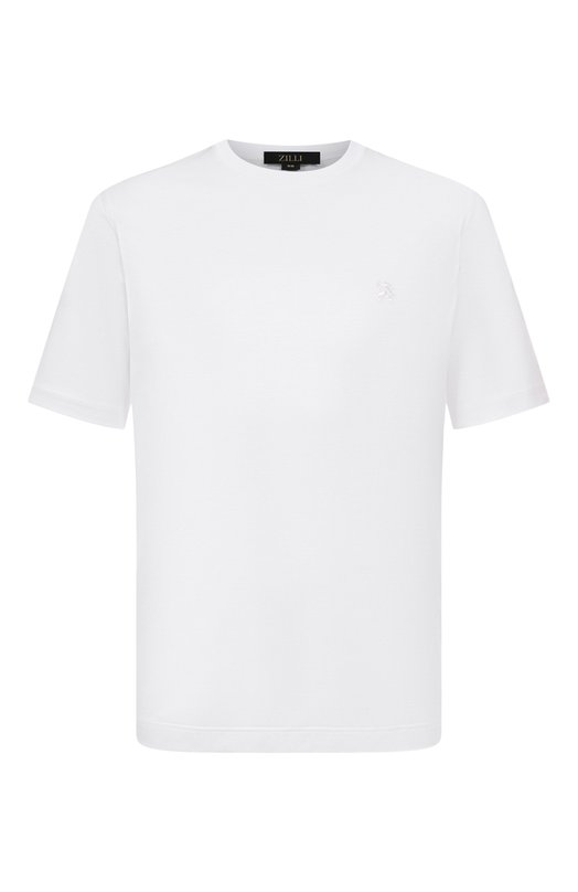 Хлопковая футболка Zilli TSR02AM0100VZLE00 Белый TSR02AM0100VZLE00