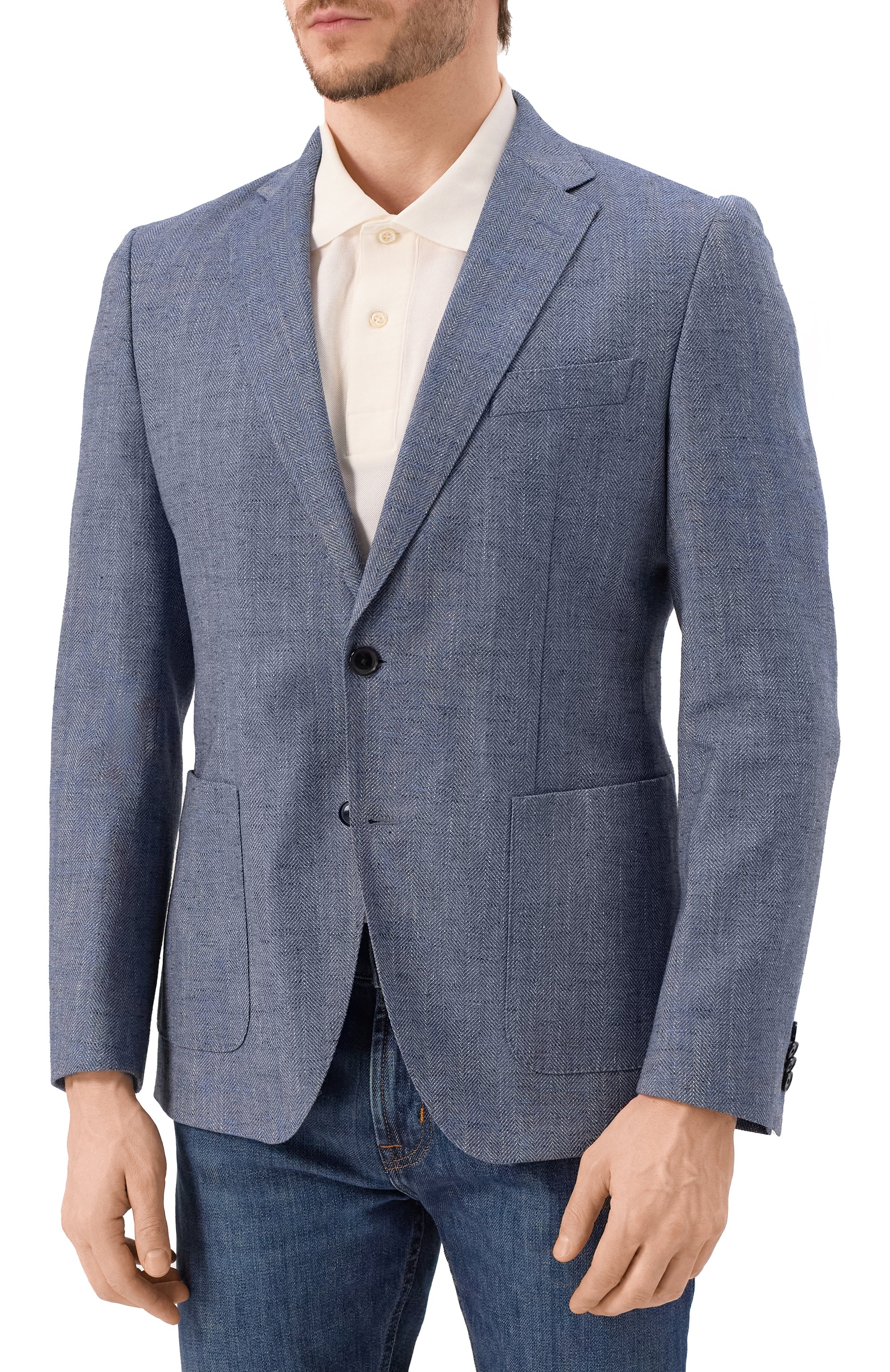 Пиджак из шерсти и хлопка BOSS, арт. 50535047, фото 5