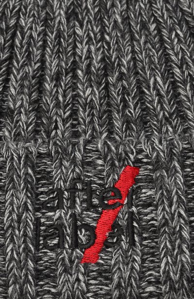 Хлопковая шапка AFTER LABEL темно-серого цвета по цене 10600 руб., арт. KIRUNA/K09, фото 3 Хлопковая шапка AFTER LABEL, арт. KIRUNA/K09, фото 3