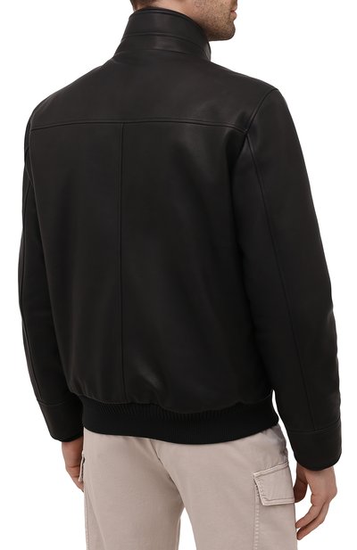 Кожаный бомбер с подкладкой из норки LORO PIANA, арт. FAL8001, фото 4