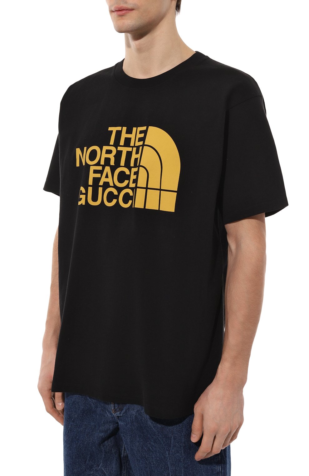 Хлопковая футболка the north face x gucci GUCCI, арт. 616036 XJDCL, фото 3