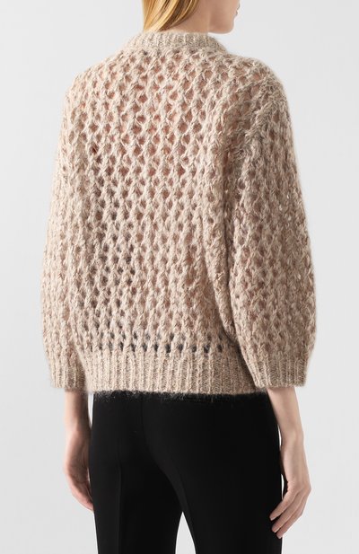 Свитер BRUNELLO CUCINELLI бежевого цвета по цене 113000 руб., арт. M9F386200, фото 4 Свитер BRUNELLO CUCINELLI, арт. M9F386200, фото 4