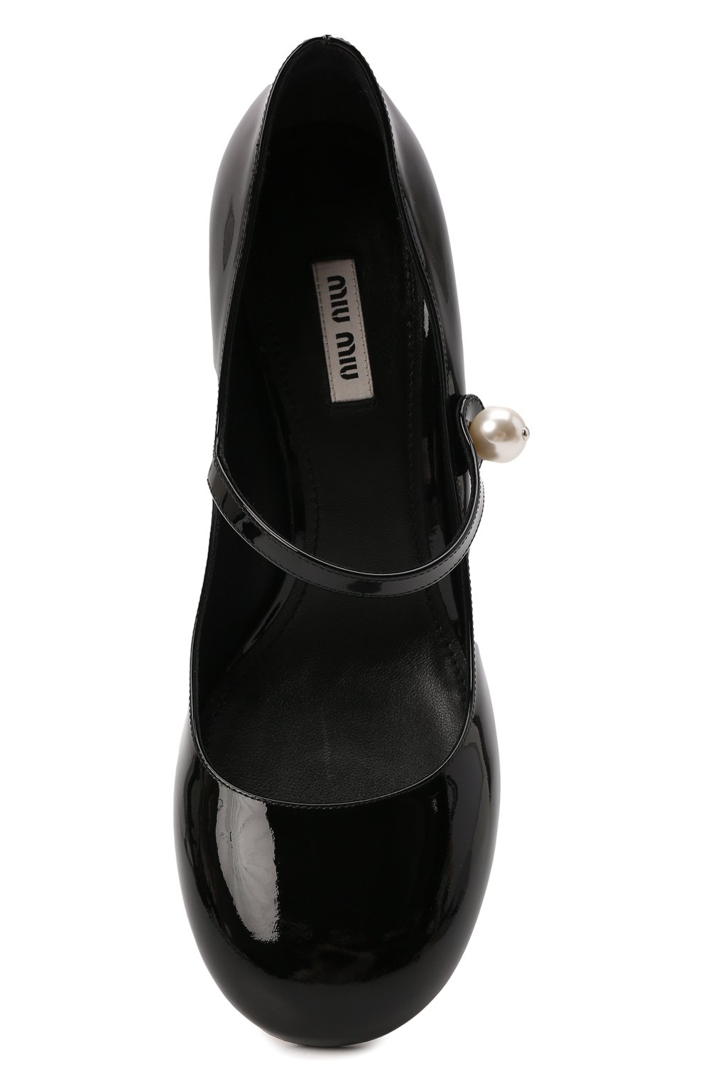 Кожаные туфли MIU MIU черного цвета по цене 87000 руб., арт. 5I667D-XUW-F0002-065, фото 6 Кожаные туфли MIU MIU, арт. 5I667D-XUW-F0002-065, фото 6