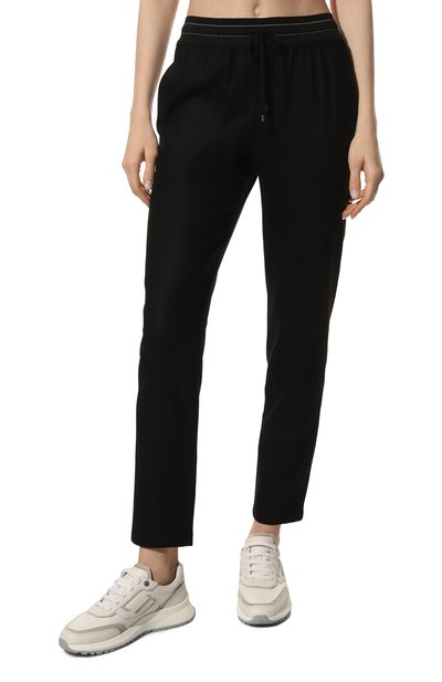 Шерстяные брюки LORENA ANTONIAZZI черного цвета по цене 65050 руб., арт. 02208PA80A/3273, фото 3 Шерстяные брюки LORENA ANTONIAZZI, арт. 02208PA80A/3273, фото 3