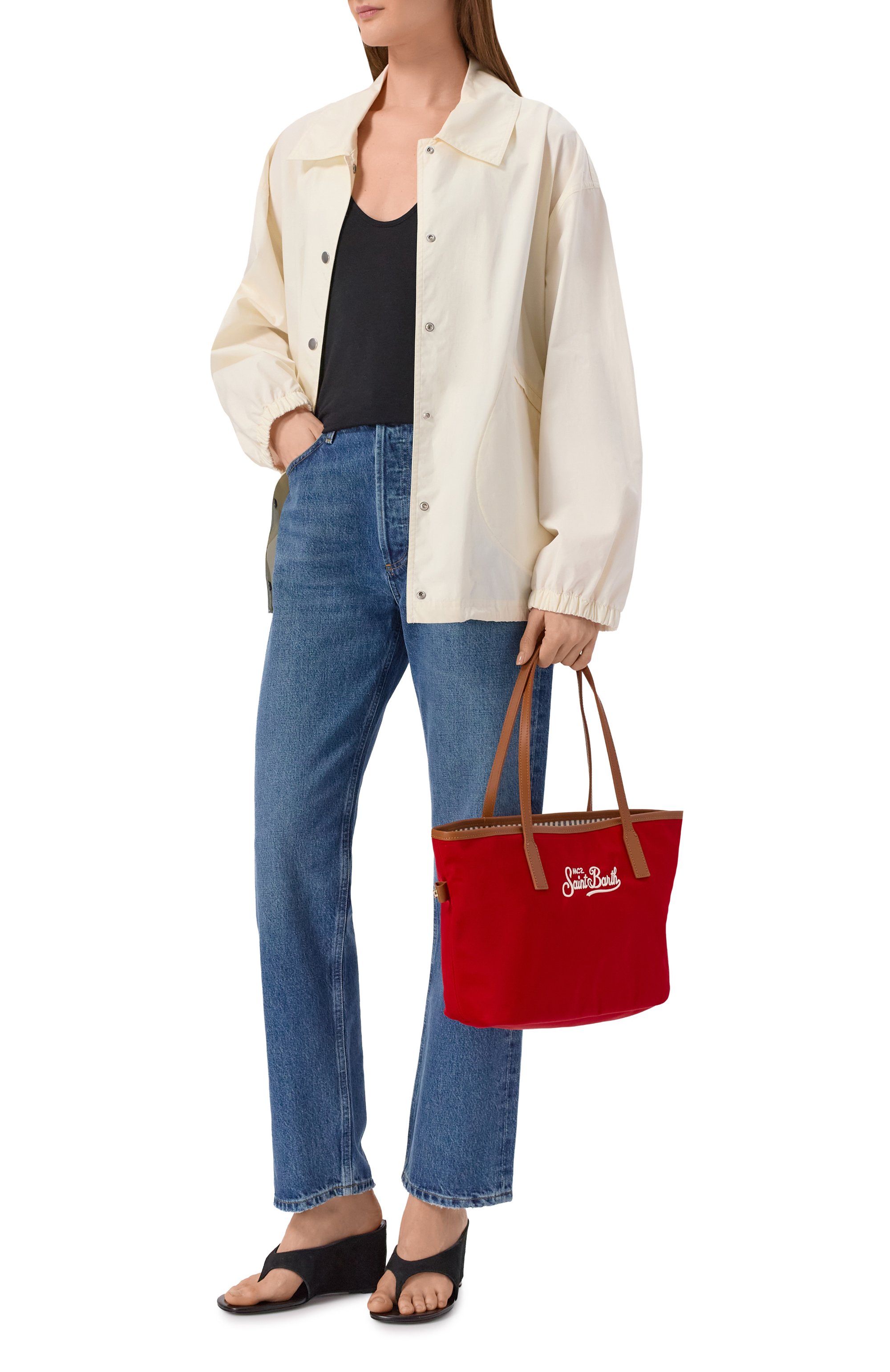 Сумка-тоут city medium MC2 SAINT BARTH красного цвета по цене 16750 руб., арт. CB0004-01822L/CITY BAG MID NYL0N, фото 3 Сумка-тоут city medium MC2 SAINT BARTH, арт. CB0004-01822L/CITY BAG MID NYL0N, фото 3