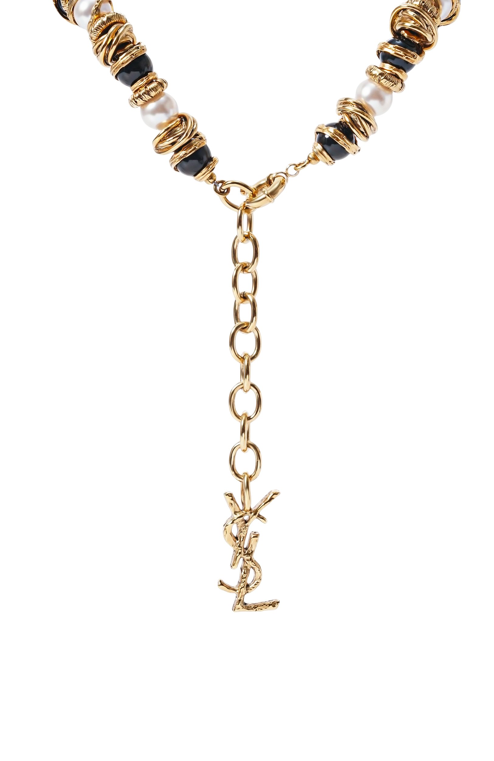 Колье SAINT LAURENT золотого цвета по цене 266000 руб., арт. 854030/Y1591, фото 4 Колье SAINT LAURENT, арт. 854030/Y1591, фото 4