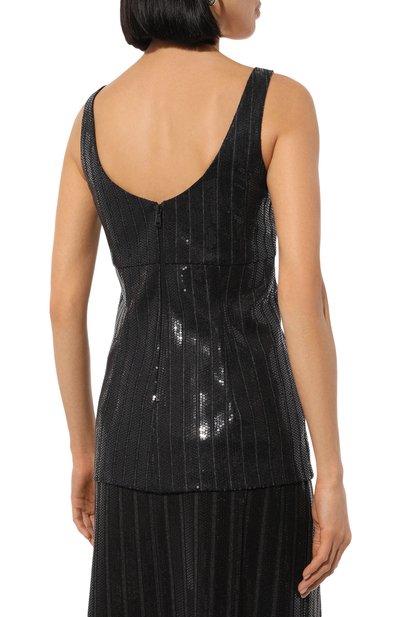 Шерстяной топ с отделкой пайетками BRUNELLO CUCINELLI, арт. ME208HS700, фото 4