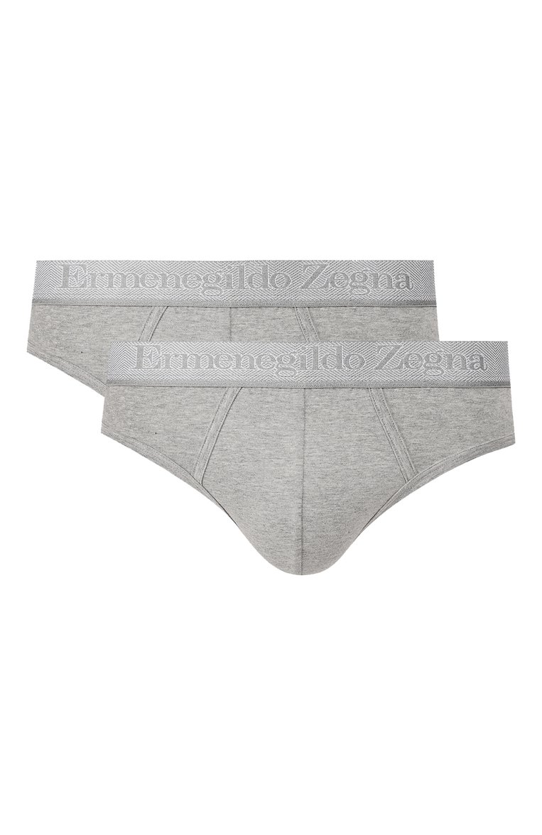 Комплект из двух хлопковых брифов с широкой резинкой ZEGNA, арт. N2X400040, фото 1