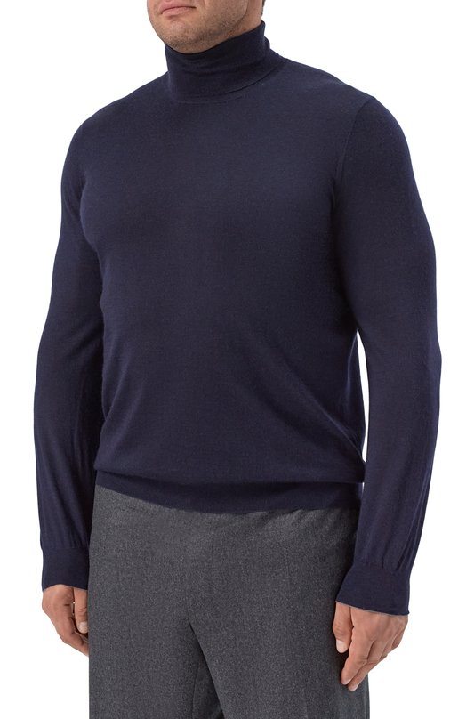 Водолазка из кашемира и шелка Brunello Cucinelli M2300103 Синий  M2300103 Фото 3