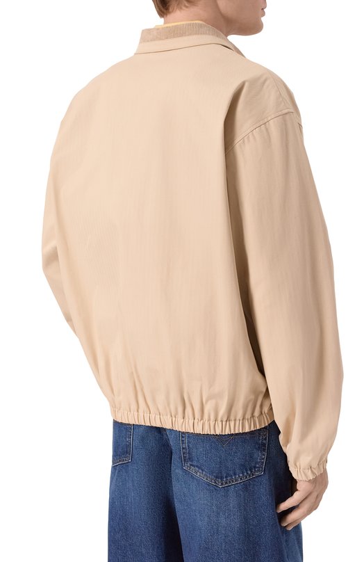 Хлопковый бомбер Drole De Monsieur PERM-JT180-C0206-BG Бежевый  PERM-JT180-C0206-BG Фото 4