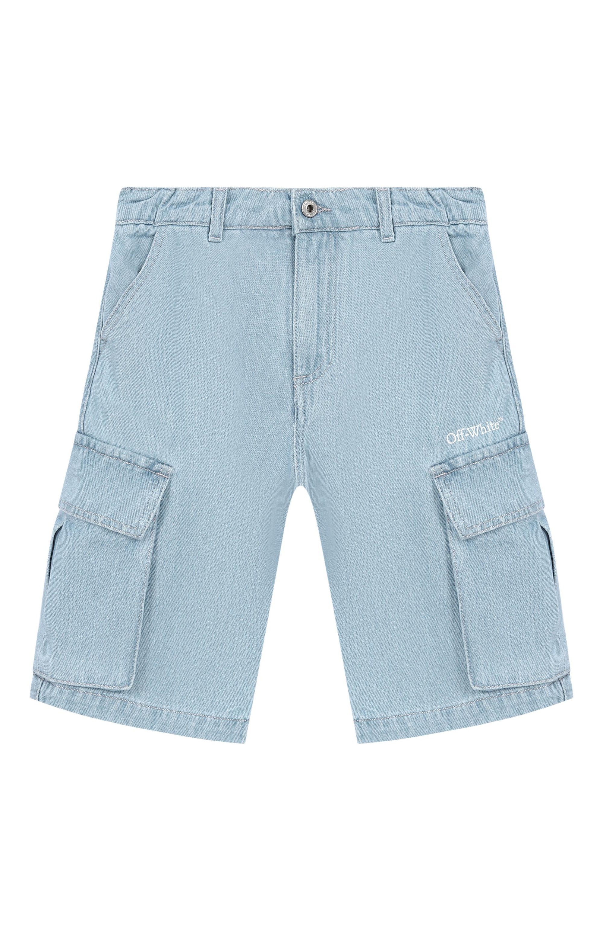 Джинсовые шорты-карго OFF-WHITE, арт. 0BYC002S26DEN001_001, фото 1