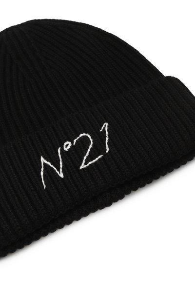 Шапка N21 черного цвета по цене 6655 руб., арт. N2108S/N0460, фото 3 Шапка N21, арт. N2108S/N0460, фото 3