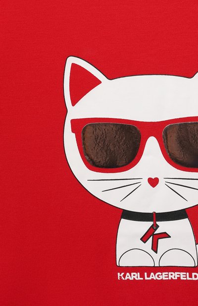 Хлопковая футболка KARL LAGERFELD KIDS, арт. Z15322, фото 3