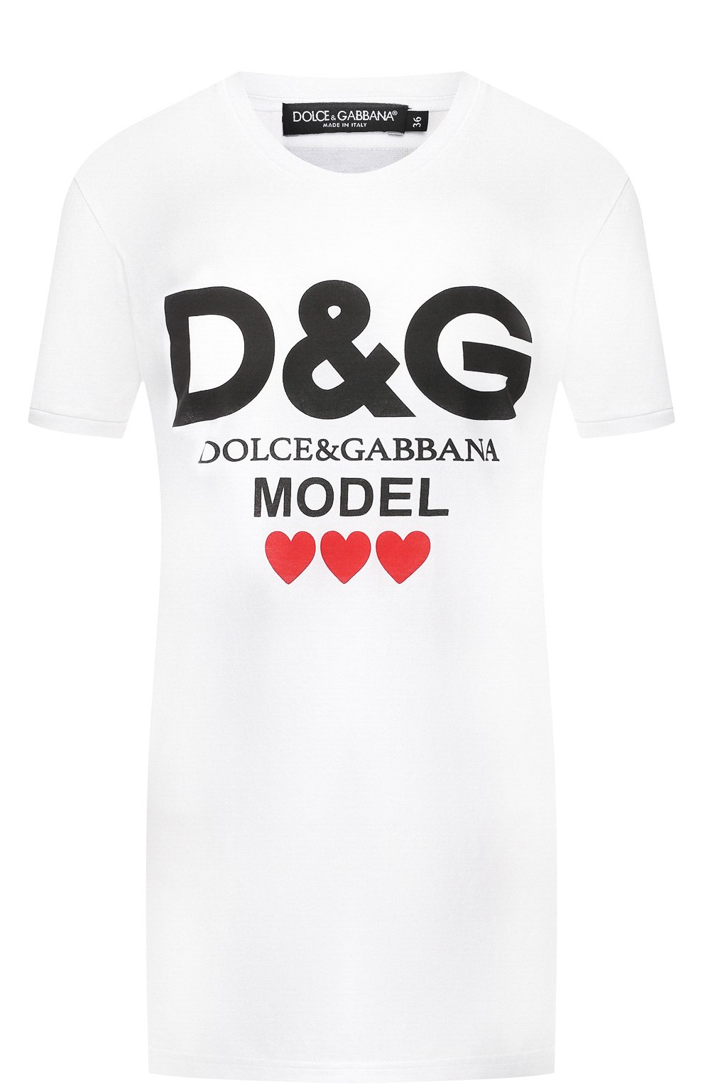 Хлопковая футболка с круглым вырезом и логотипом бренда DOLCE & GABBANA, арт. F8K74T/FH736, фото 1
