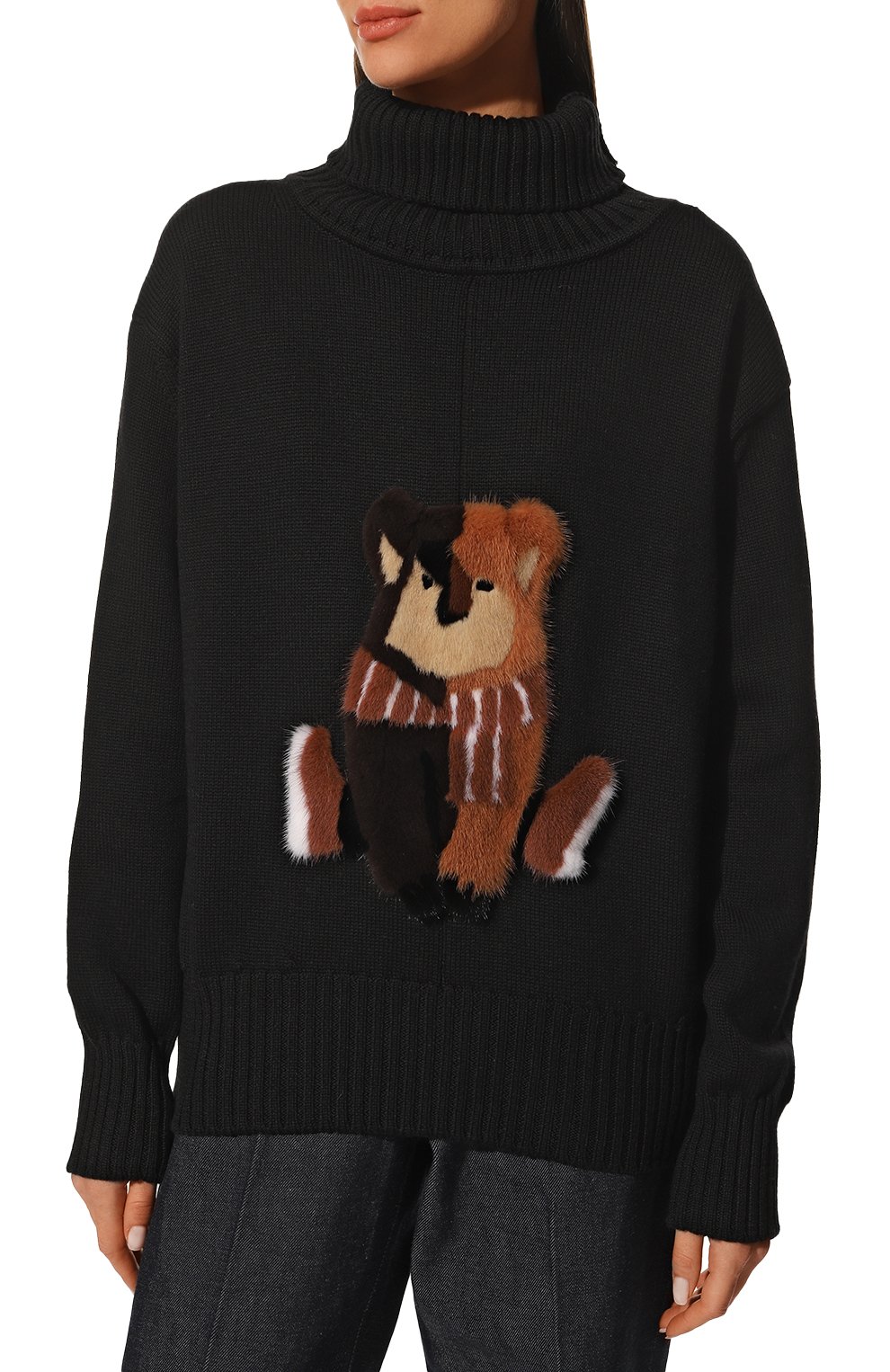 Шерстяной свитер с меховой отделкой COLOR TEMPERATURE, арт. М-1/511, фото 3