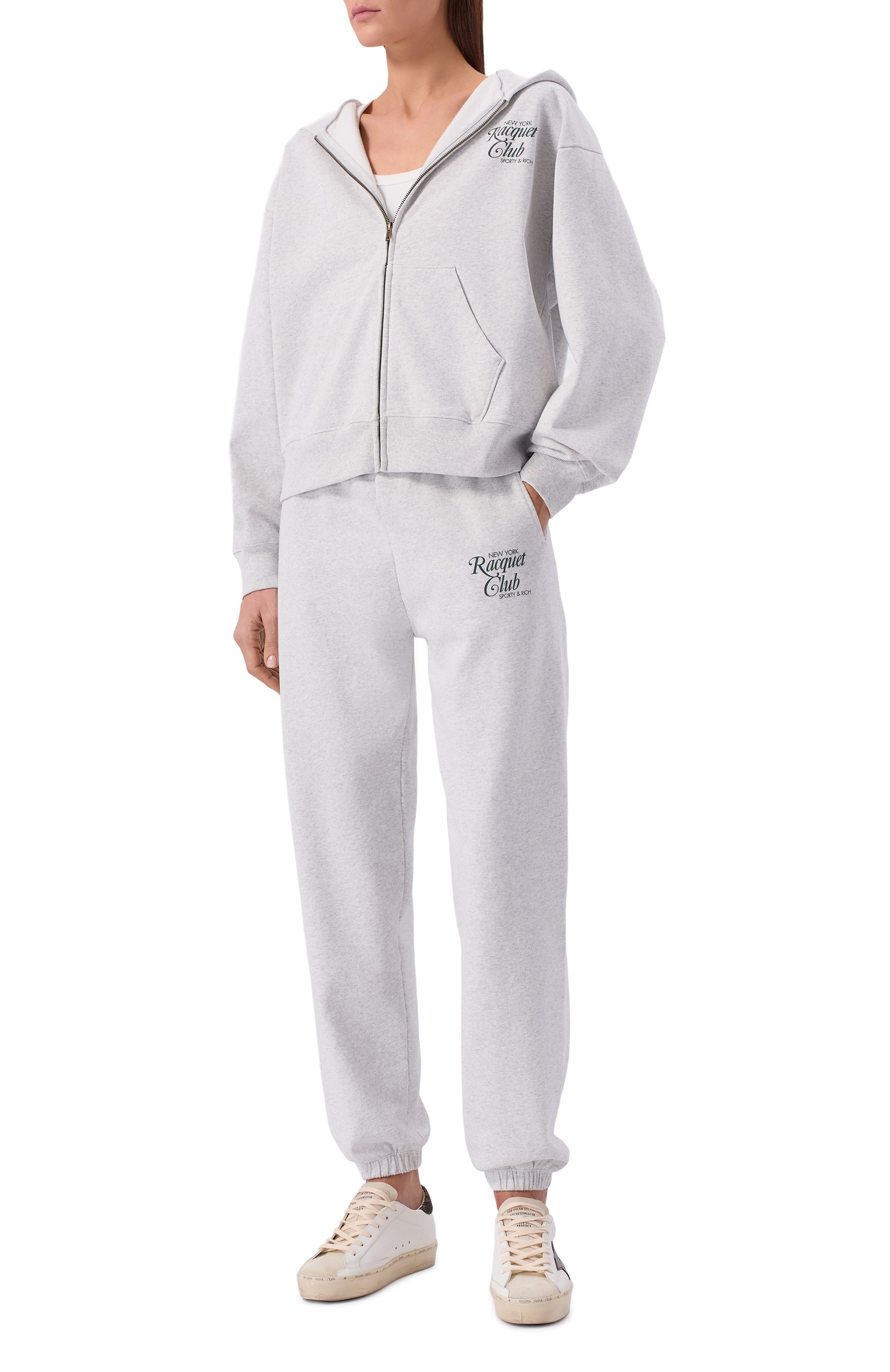 Хлопковые джоггеры SPORTY AND RICH, арт. PA03661430GY03, фото 2