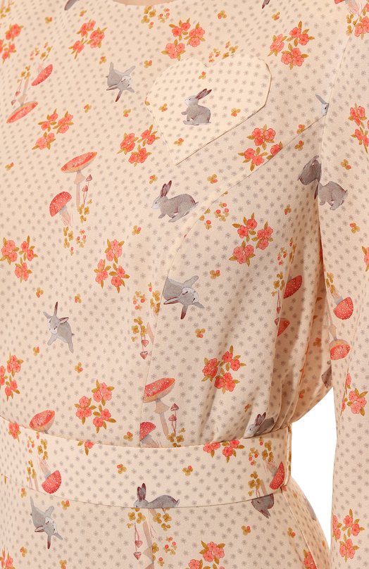 Шелковое платье Ulyana Sergeenko ABM017FW21P 2000т21 Кремовый  ABM017FW21P 2000т21 Фото 5