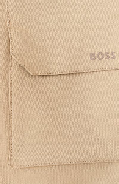Хлопковые брюки-карго BOSS бежевого цвета по цене 19200 руб., арт. J52913, фото 3 Хлопковые брюки-карго BOSS, арт. J52913, фото 3