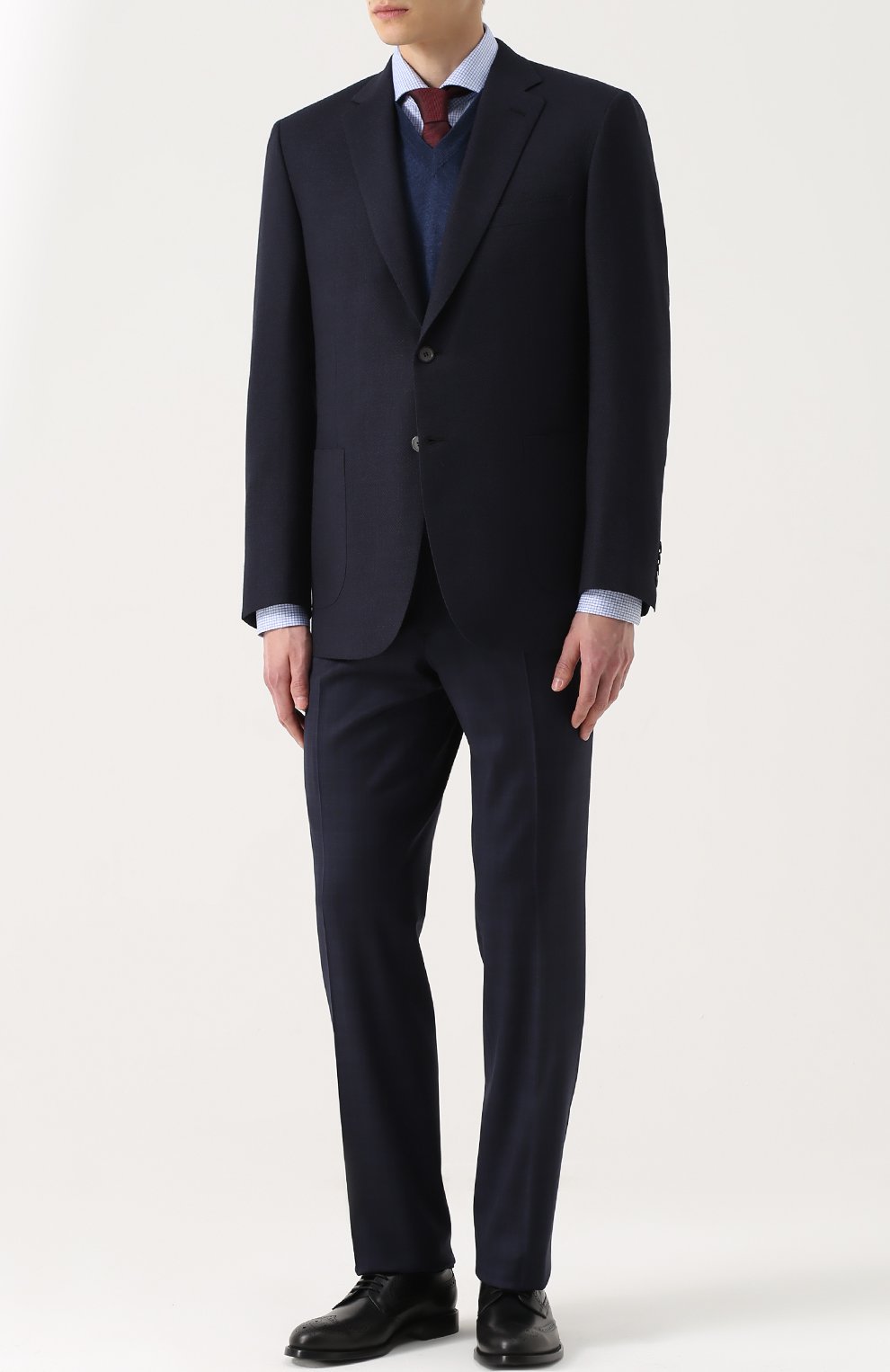 Шерстяные брюки в клетку прямого кроя BRIONI, арт. RPL6/06AAM/TIGULLI0, фото 2