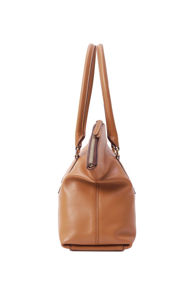 Женская сумка-тоут furla erica medium FURLA светло-коричневого цвета, арт. WB01464/BX3346 | Фото 4 (Материал: Натуральная кожа; Размер: medium)