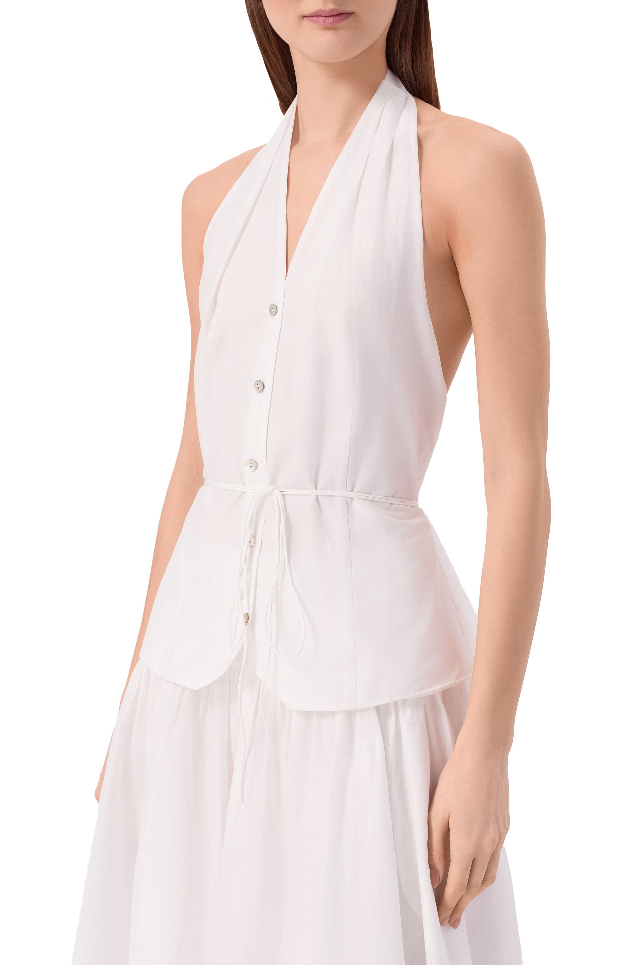 Топ из хлопка и шелка 12 STOREEZ, арт. 137107, фото 3