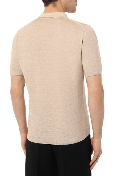 Льняное поло 120% LINO, арт. 31ALIM39BL/000G266/S00, фото 4