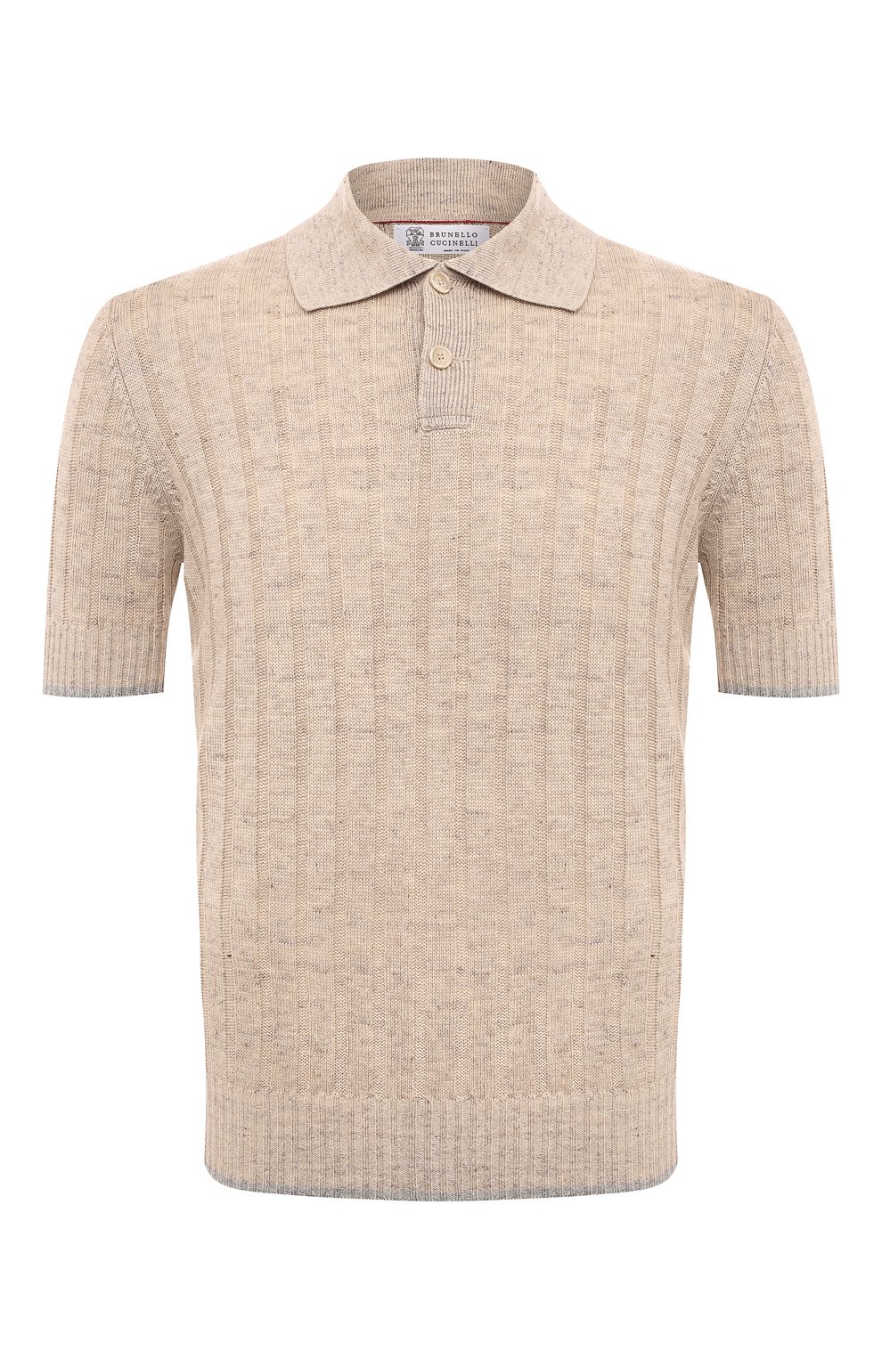Поло изо льна и хлопка BRUNELLO CUCINELLI, арт. M2L70B2256, фото 1