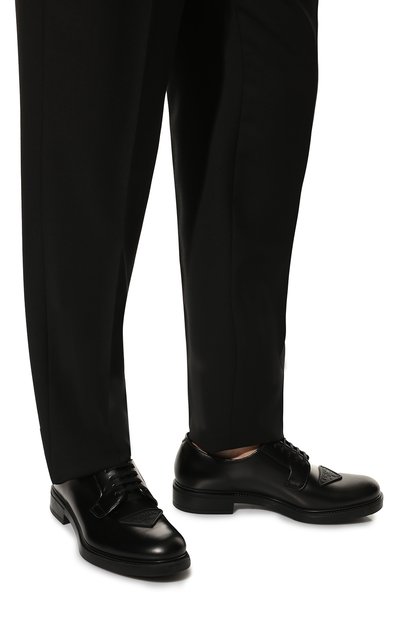 Кожаные дерби PRADA, арт. 2EG395-B4L-F0002-G000, фото 3