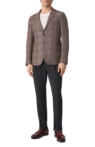 Пиджак изо льна и шерсти ZEGNA, арт. 1DNMG0/950727A9, фото 3