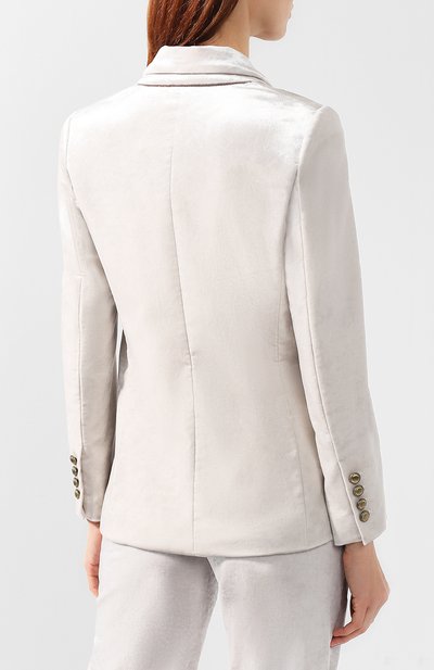 Двубортный бархатный жакет BRUNELLO CUCINELLI, арт. MA0888661, фото 4